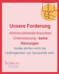 Kürzungen beim Unterhaltsvorschuss? Nicht mit uns.